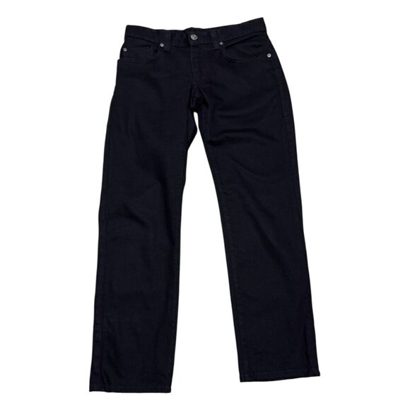 FIDELITY Luxury Designer Black SLIM JIM Casual Straight Denim Pants Jeans 29 - Picture 1 of 6